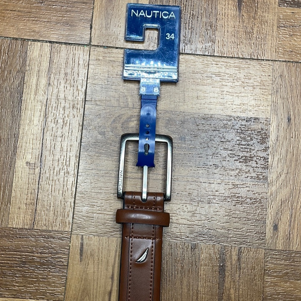 Nautica Brown Elevated Belt